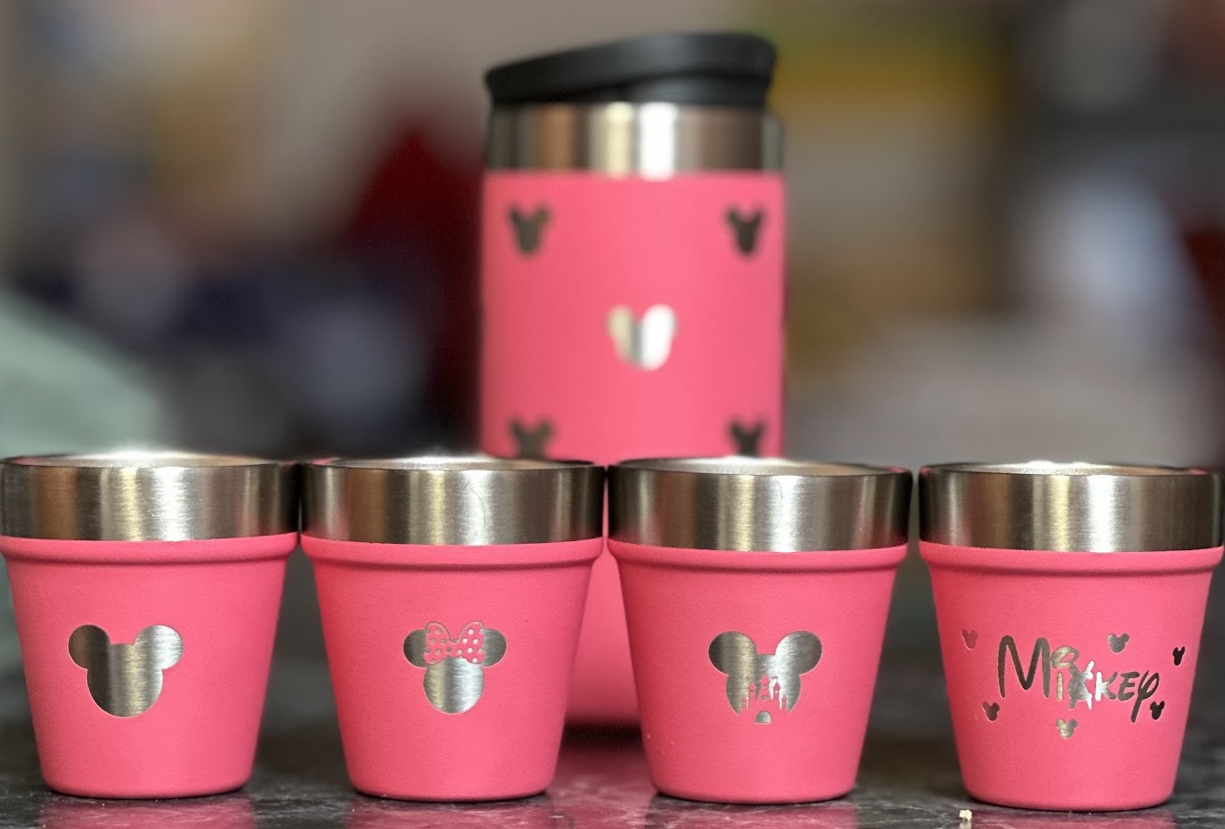 Laser engraving Yeti bottles at events